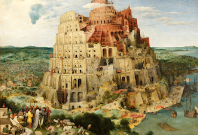 Image of the Tower of Babel, metaphor for the hubris of Costa Rica criminal construction companies Meco and H. Solis